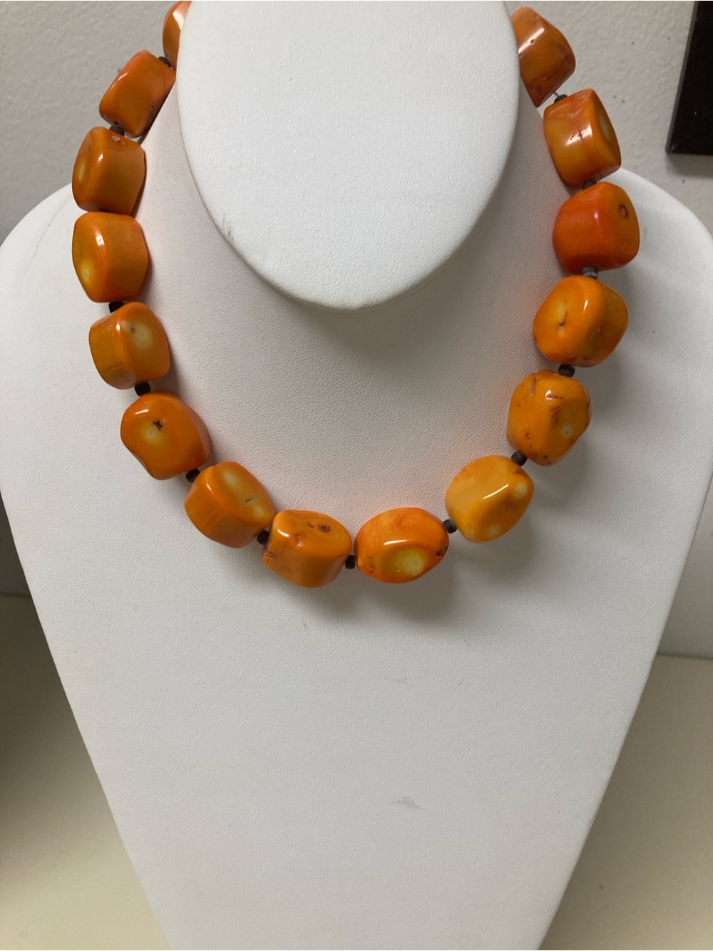 Pumpkin Coral Necklace